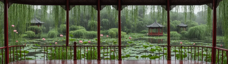 Rain Through the Pavilion
