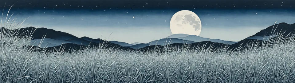 Moon Over Silver Grass